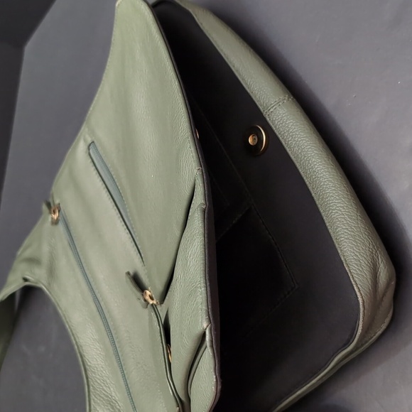 JP Ourse & CIE ,Olive Green Leather Crossbody Bag. - Picture 11 of 16